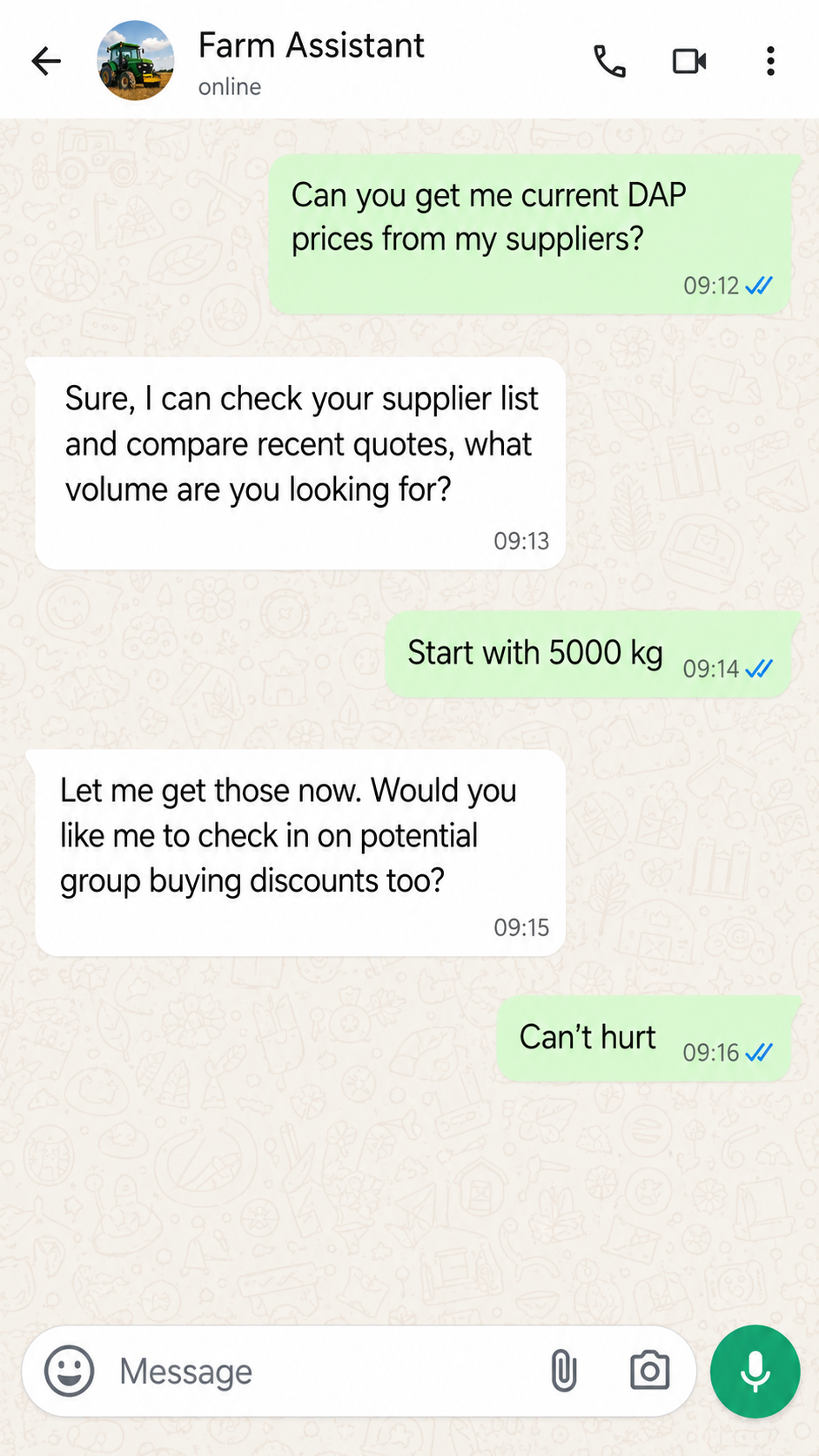 Farm Assistant — turning farm life into useful records